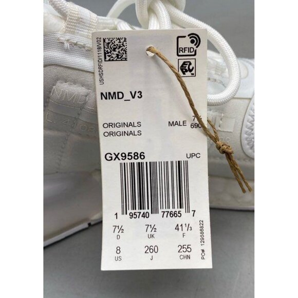 NWT Adidas  NMD V3 White Mesh Sneakers Sz 8 - Picture 7 of 7